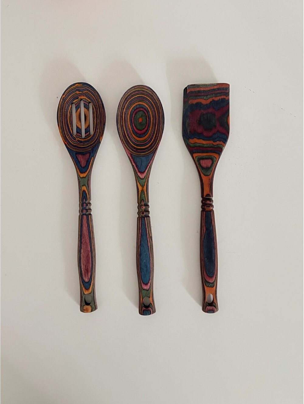 Pakkawood Untensils Wooden Kitchen Utensils - Slotted Spoon, Spoon, Spatula
